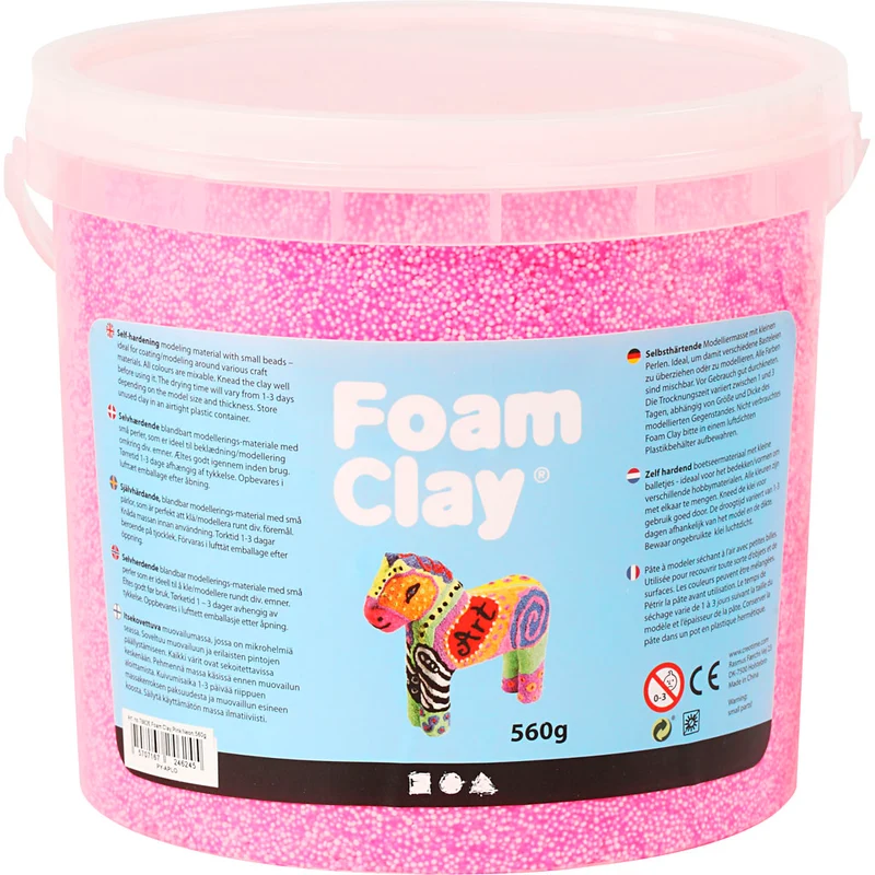 Foam Clay® , Neonpink, 560 g/ 1 Eimer [HOB-78826]