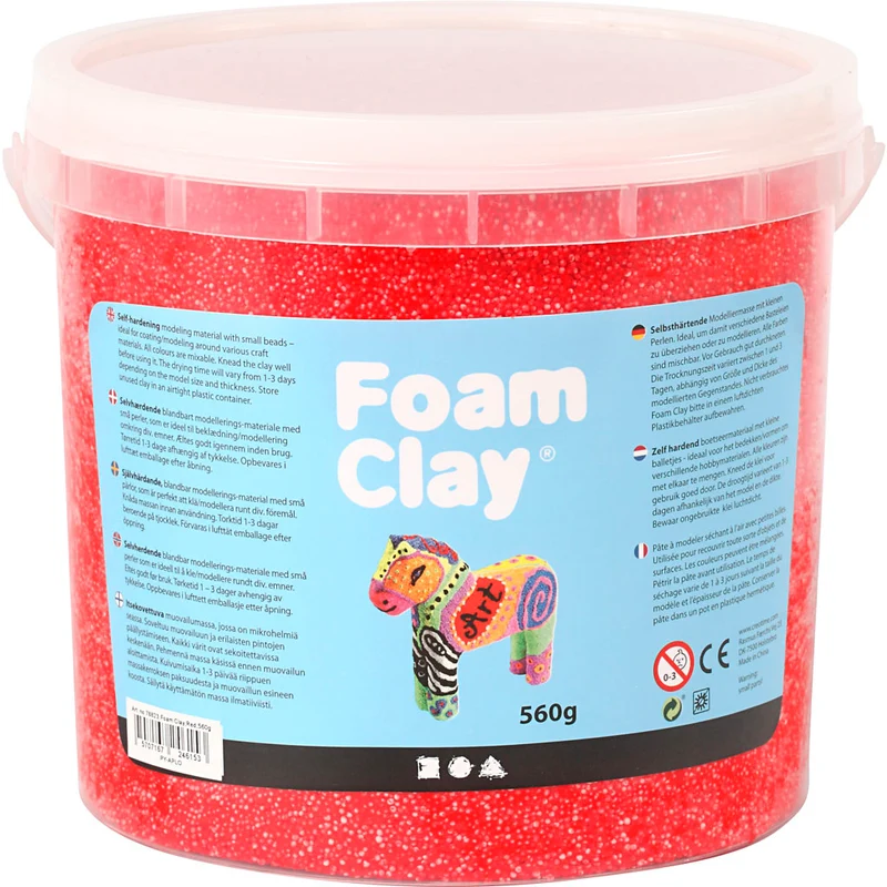 Foam Clay® , Rot, 560 g/ 1 Eimer [HOB-78823]
