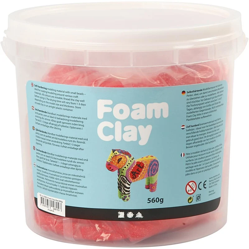 Foam Clay® , Rot, 560 g/ 1 Eimer [HOB-78823]