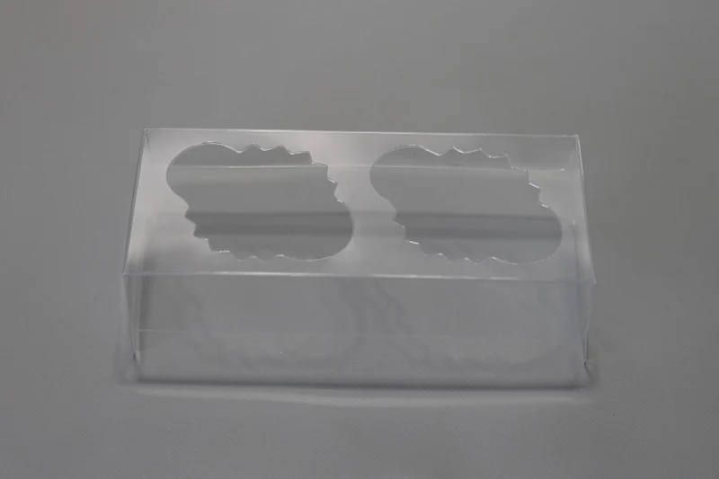 Einsätze für 2 Mini-Cupcakes 12.5x7x2cm Transparent (100 Stück) [FPBI269]