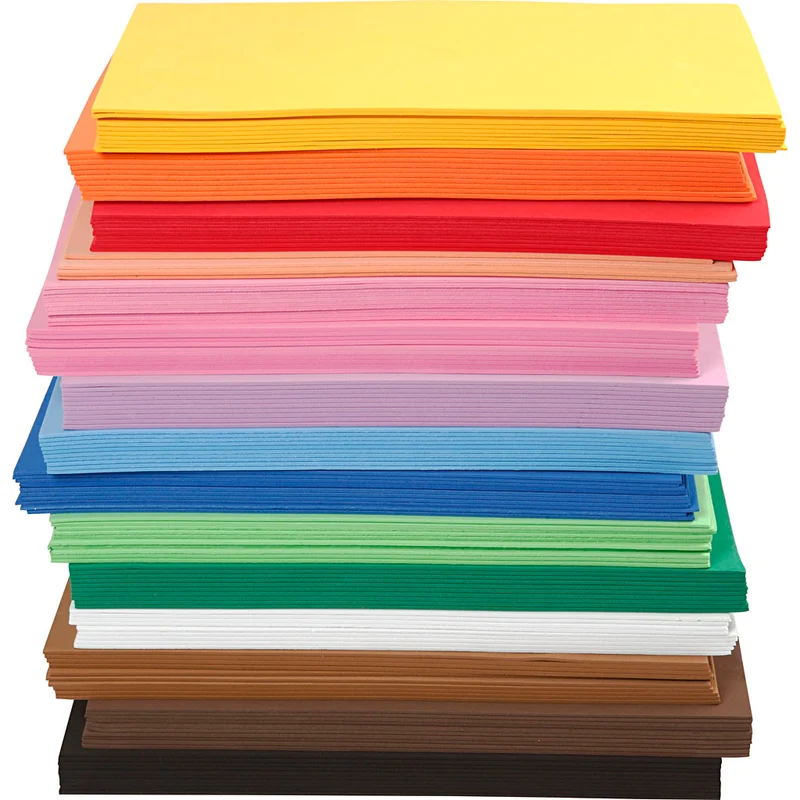 Moosgummi , A4, Blatt 210x297 mm, Dicke 2 mm, 15x10 Bl./ 1 Pck [HOB-79058]