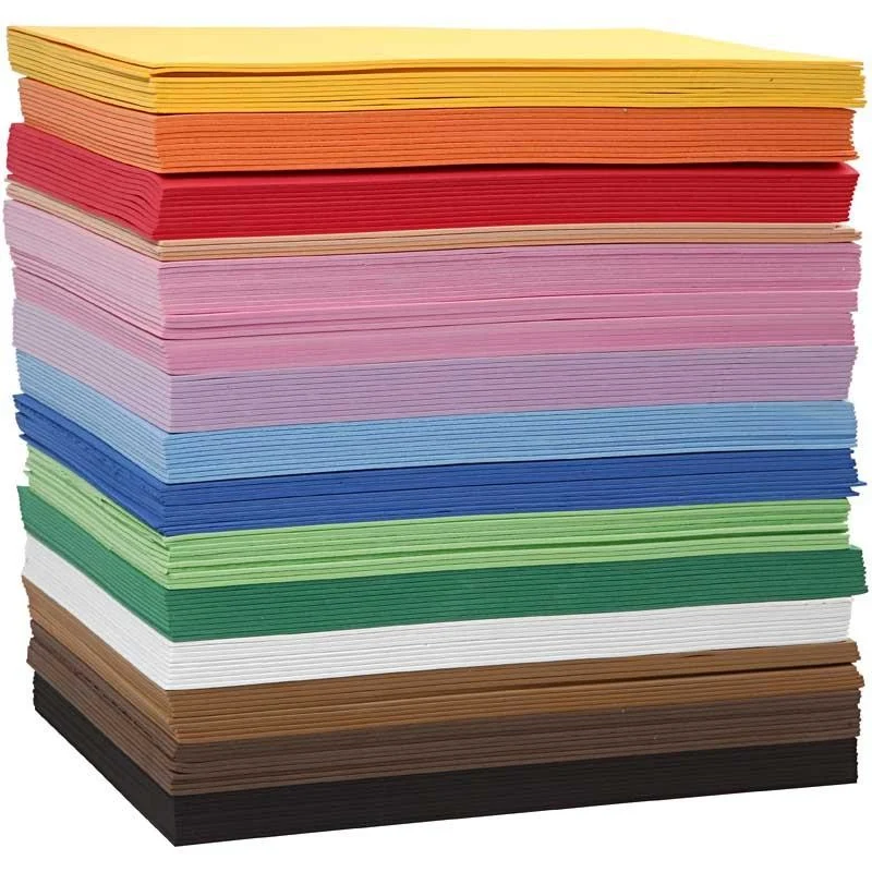 Moosgummi , A4, Blatt 210x297 mm, Dicke 2 mm, 15x10 Bl./ 1 Pck [HOB-79058]