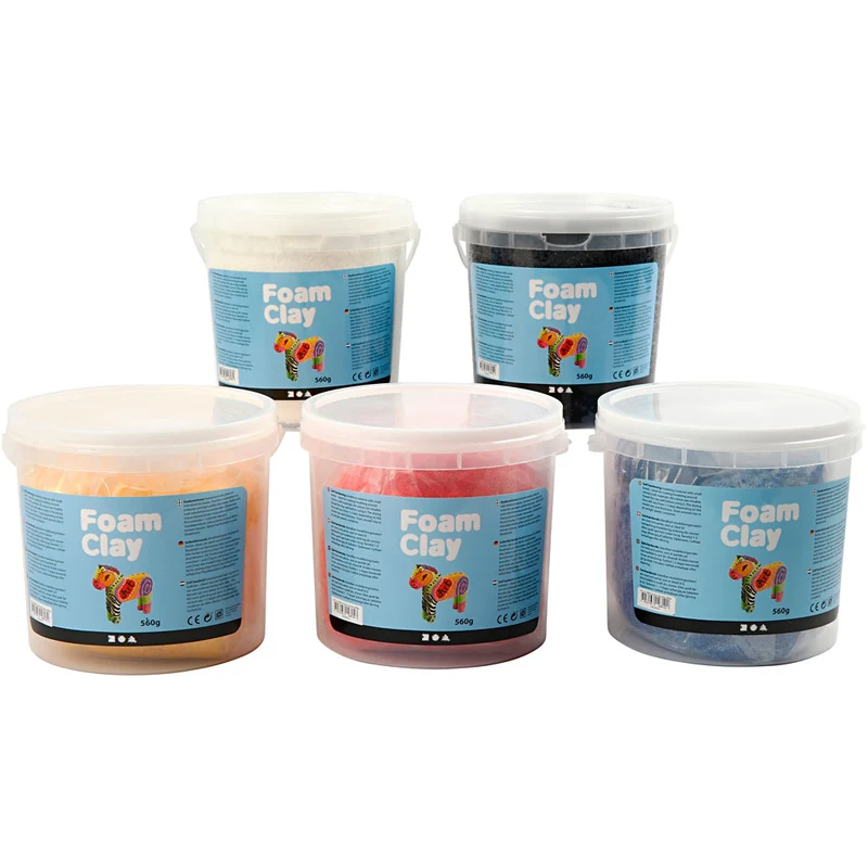 Foam Clay® , Primärfarben, 5x560 g/ 1 Pck [HOB-78138]