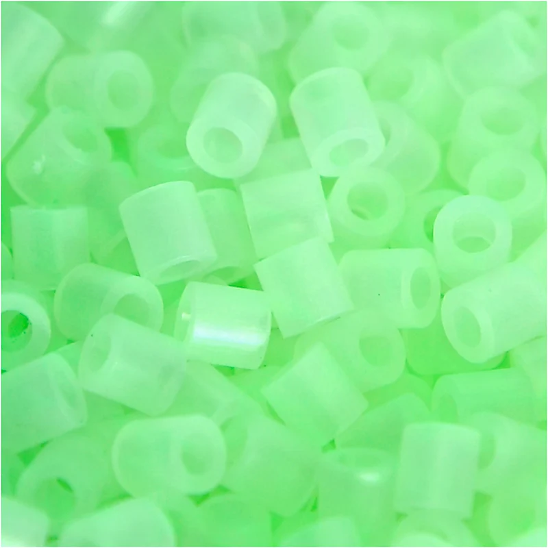 Bügelperlen, Größe 5x5 mm, Lochgröße 2,5 mm, medium, Fluoreszierend , 6000 sort./ 1 Pck [HOB-752831]