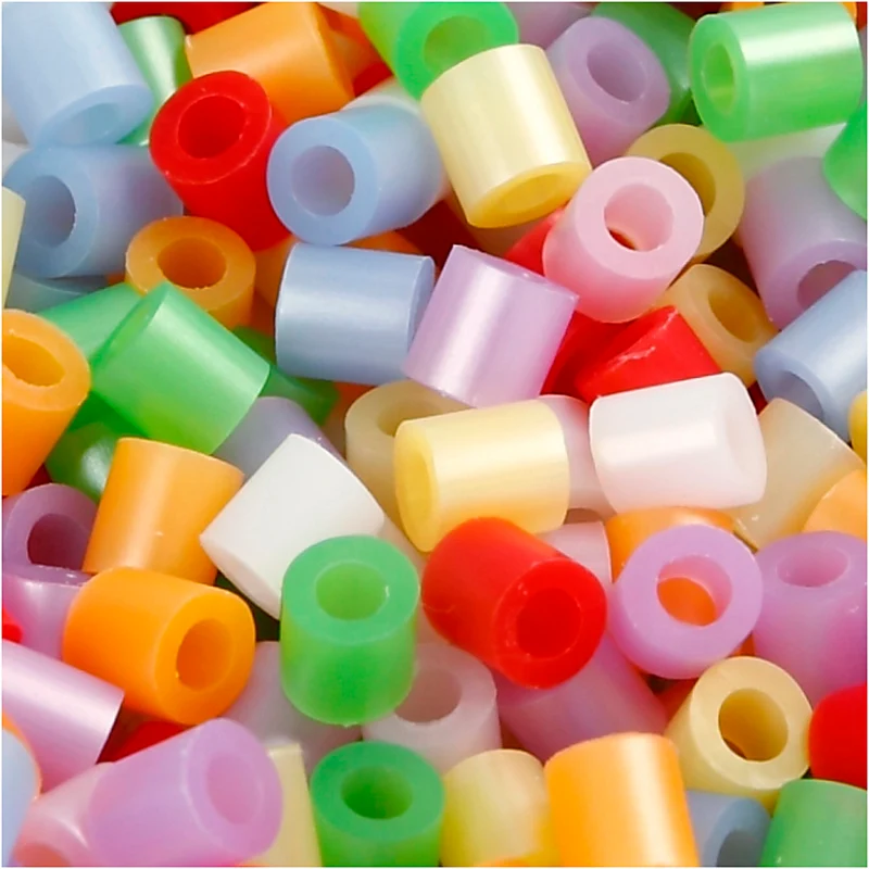 Bügelperlen, Größe 5x5 mm, Lochgröße 2,5 mm, medium, Sortierte Farben, 30000 sort./ 1 Pck [HOB-752601]