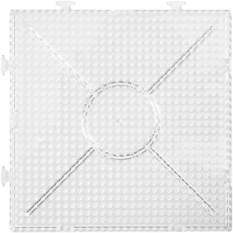 Photo Pearls Steckplatte, Großes Quadrat, Größe 15x15 cm, medium, Transparent, 2 Stk/ 1 Pck [HOB-75532]