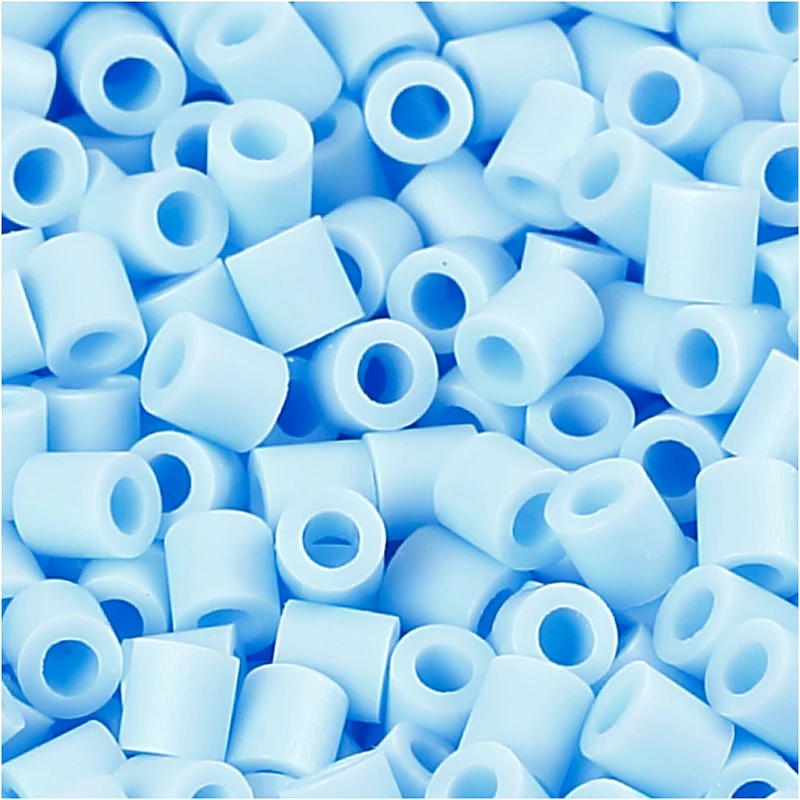 Fotoperlen, Größe 5x5 mm, Lochgröße 2,5 mm, medium, Hellblau (28), 6000 Stk/ 1 Pck [HOB-75528]