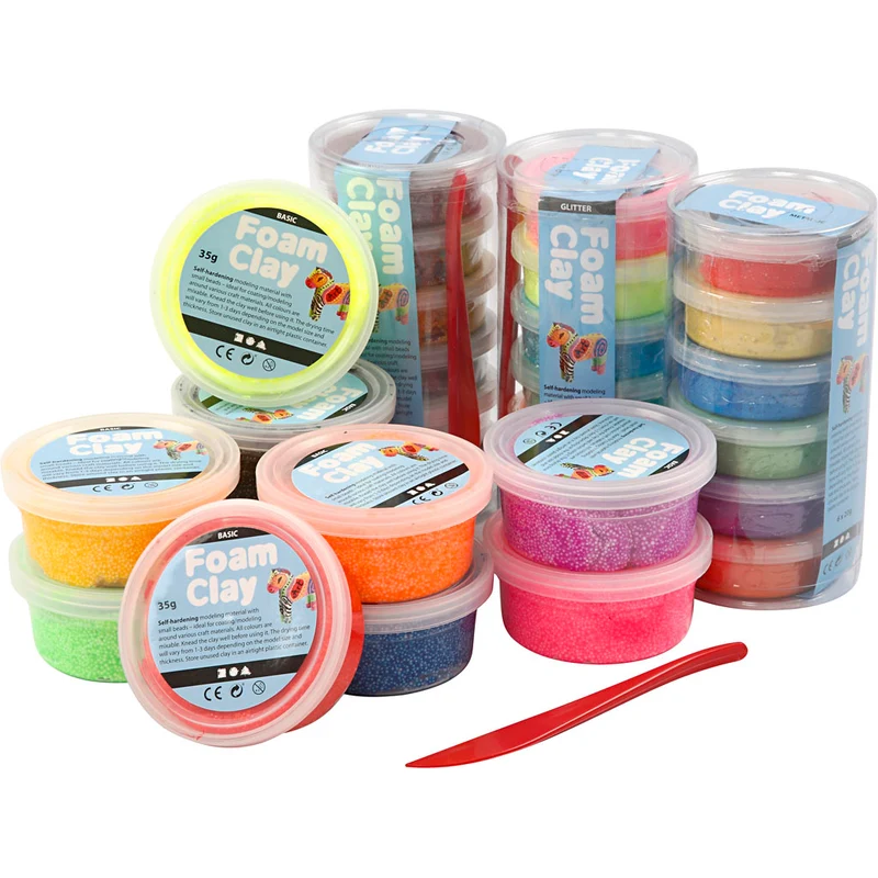 Foam Clay® , Glitter, Sortierte Farben, 28 Dose/ 1 Pck [HOB-78816]
