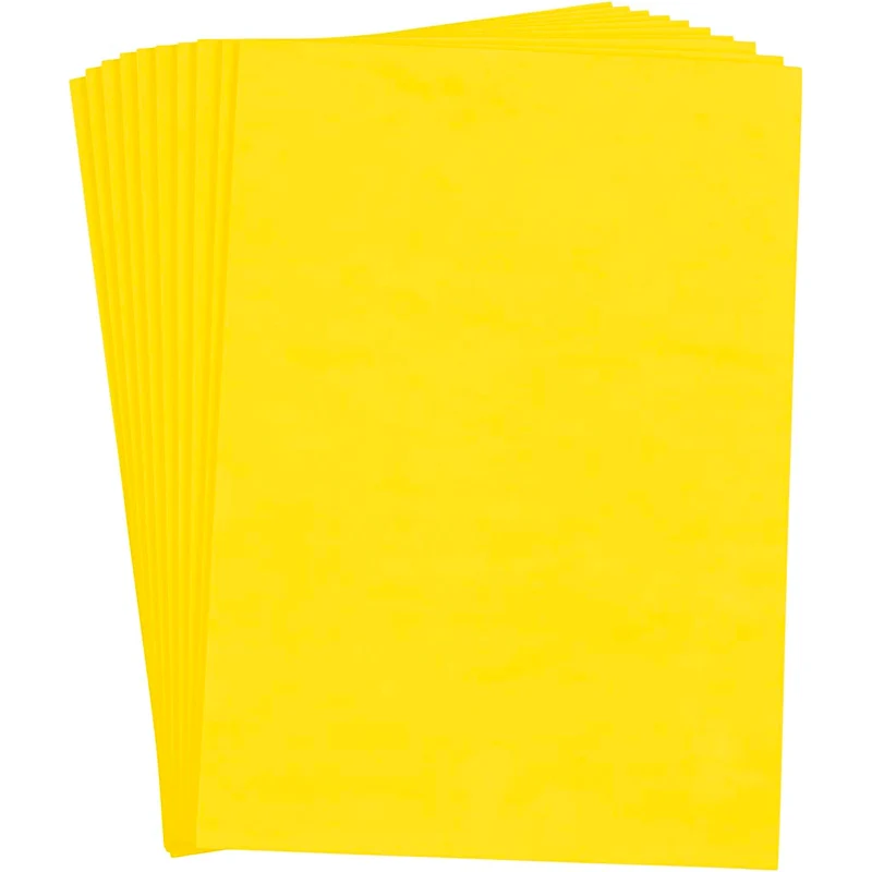 Moosgummi , A4, Blatt 210x297 mm, Dicke 2 mm, Gelb, 10 Bl./ 1 Pck [HOB-79043]