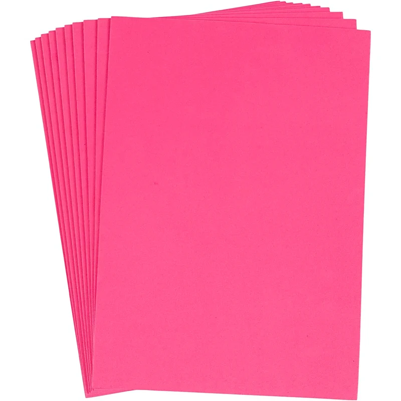 Moosgummi , A4, Blatt 210x297 mm, Dicke 2 mm, Pink, 10 Bl./ 1 Pck [HOB-79042]