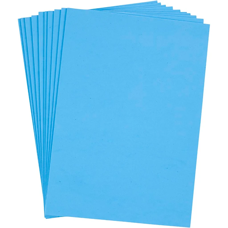 Moosgummi , A4, Blatt 210x297 mm, Dicke 2 mm, Hellblau, 10 Bl./ 1 Pck [HOB-79039]