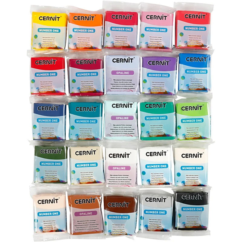 Cernit, Inhalt kann variieren , Sortierte Farben, 25x56 g/ 1 Pck [HOB-78002]