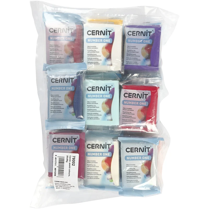Cernit, Inhalt kann variieren , Sortierte Farben, 25x56 g/ 1 Pck [HOB-78002]