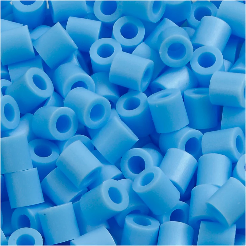 Fotoperlen, Größe 5x5 mm, Lochgröße 2,5 mm, medium, Pastellblau (23), 6000 Stk/ 1 Pck [HOB-75523]