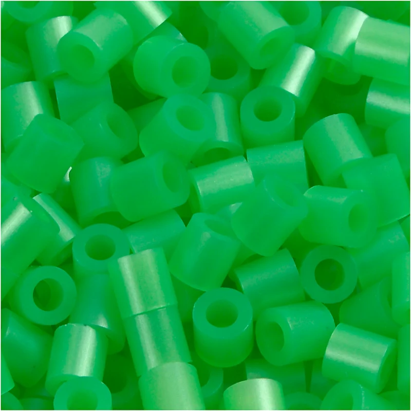 Fotoperlen, Größe 5x5 mm, Lochgröße 2,5 mm, medium, Perlmuttgrün (22), 6000 Stk/ 1 Pck [HOB-75522]
