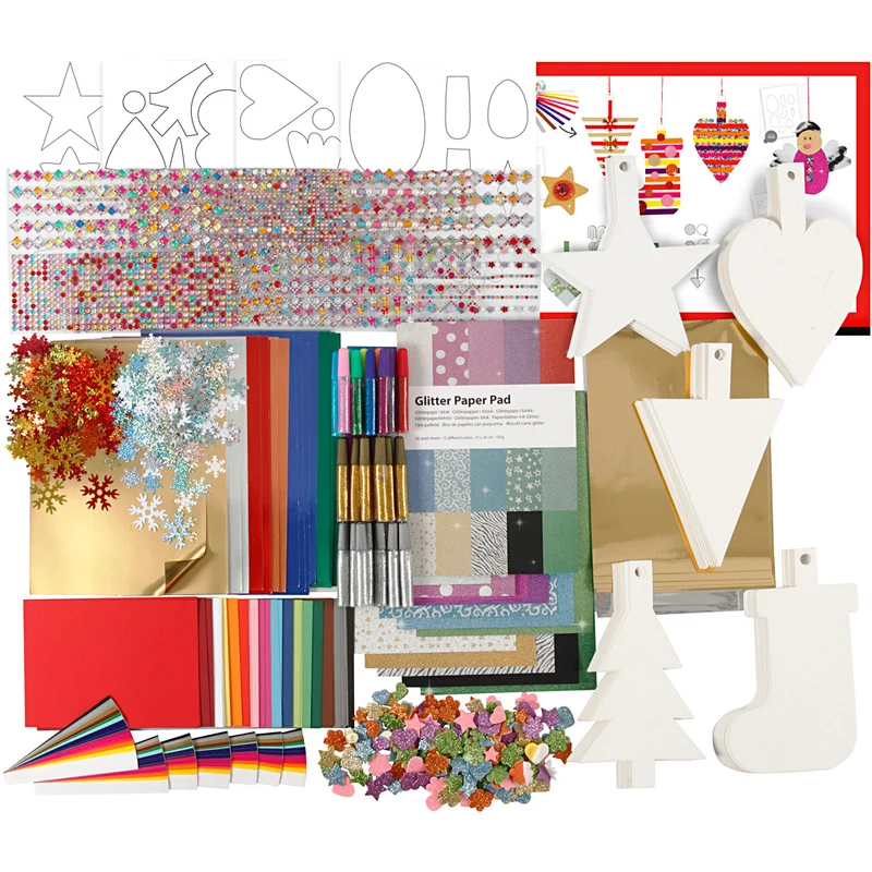 Bastelset für die Weihnachtsdeko, Sortierte Farben, 1 Set [HOB-97780]