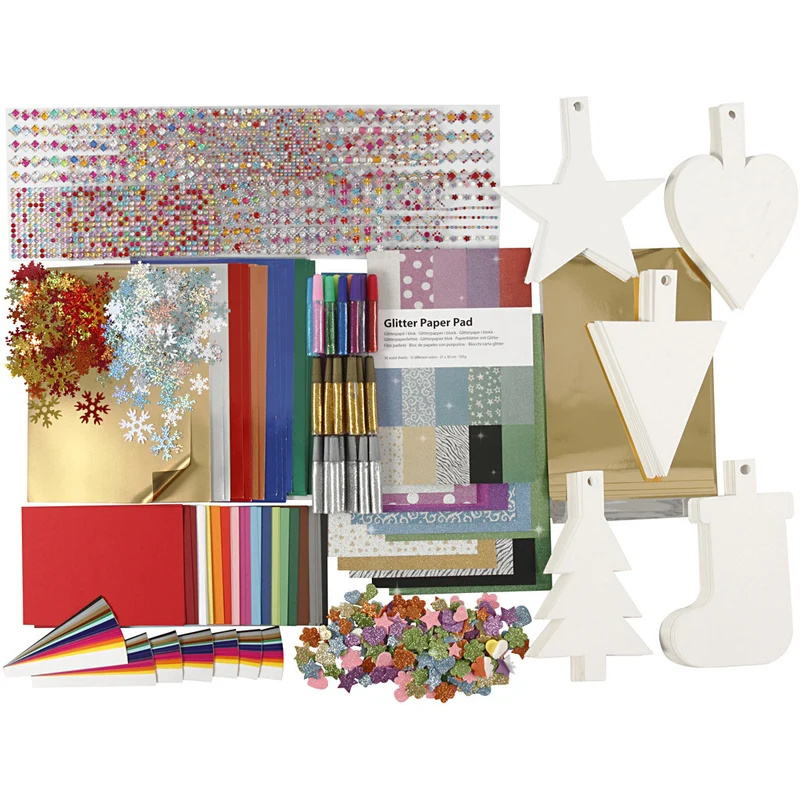 Bastelset für die Weihnachtsdeko, Sortierte Farben, 1 Set [HOB-97780]
