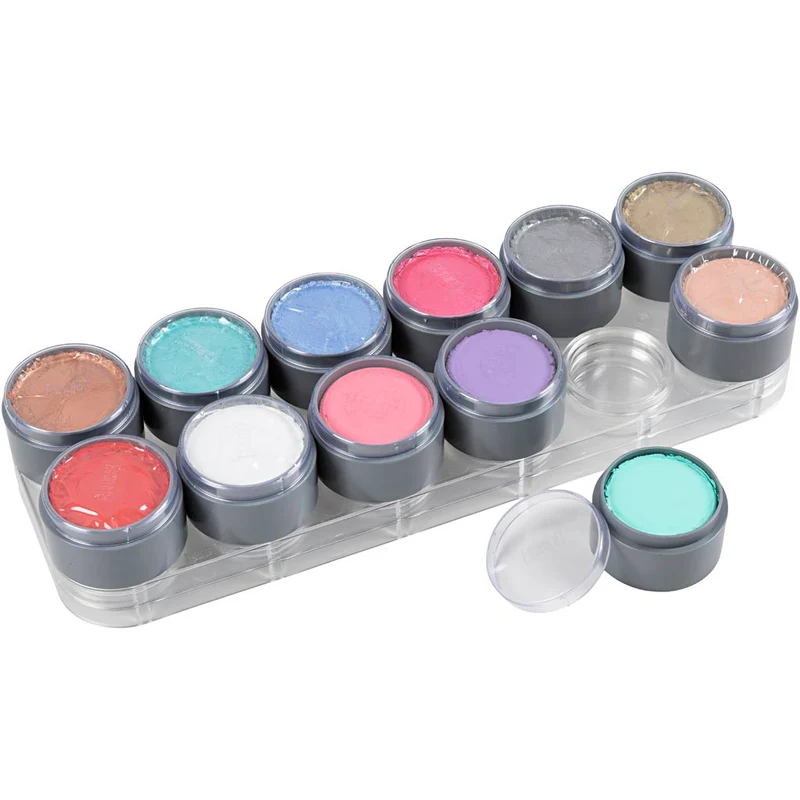Grimas Schminkpalette, Sortierte Farben, 12x15 ml/ 1 Stk [HOB-77066]