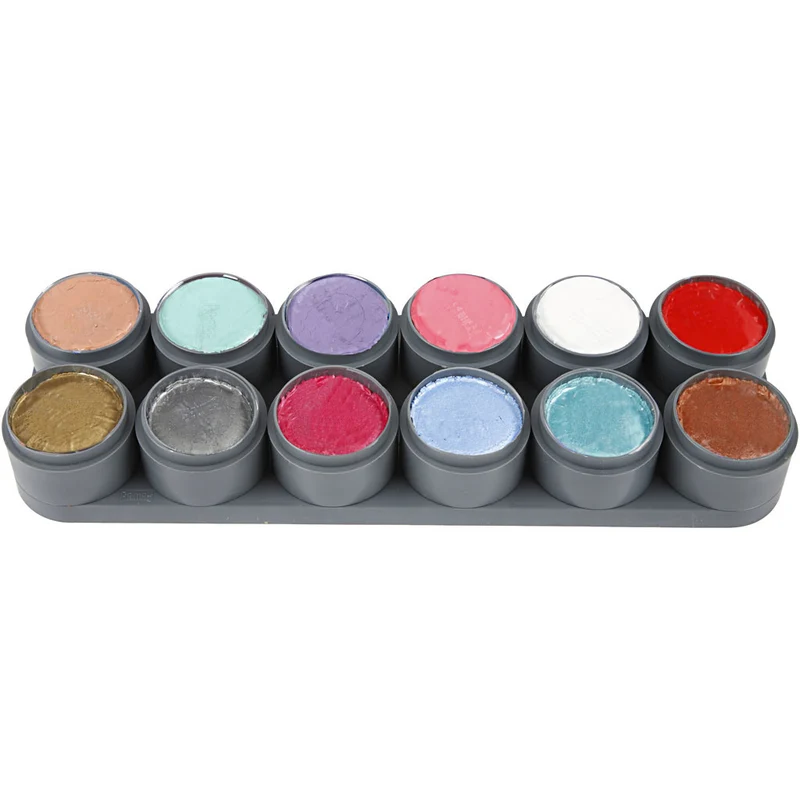 Grimas Schminkpalette, Sortierte Farben, 12x15 ml/ 1 Stk [HOB-77066]