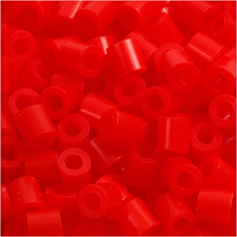 Fotoperlen, Größe 5x5 mm, Lochgröße 2,5 mm, medium, Rot(19), 6000 Stk/ 1 Pck [HOB-75519]