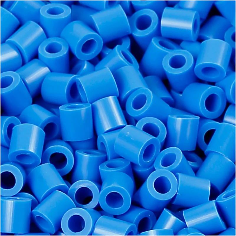 Fotoperlen, Größe 5x5 mm, Lochgröße 2,5 mm, medium, Blau (17), 1100 Stk/ 1 Pck [HOB-755170]