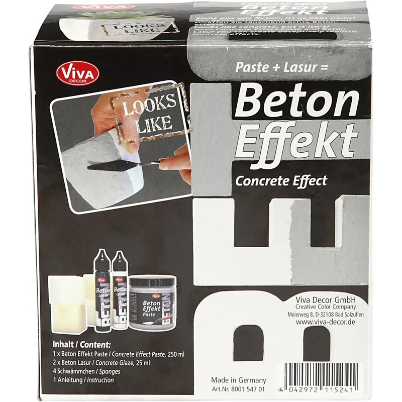 Beton-Effektpaste, Grau, 1 Set [HOB-78667]