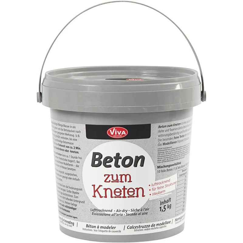 Beton-Modelliermasse, Grau, 1500 g/ 1 Pck [HOB-786570]