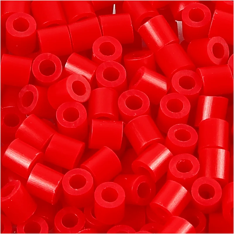 Bügelperlen, Größe 5x5 mm, Lochgröße 2,5 mm, medium, Rot (32231), 1100 Stk/ 1 Pck [HOB-751310]