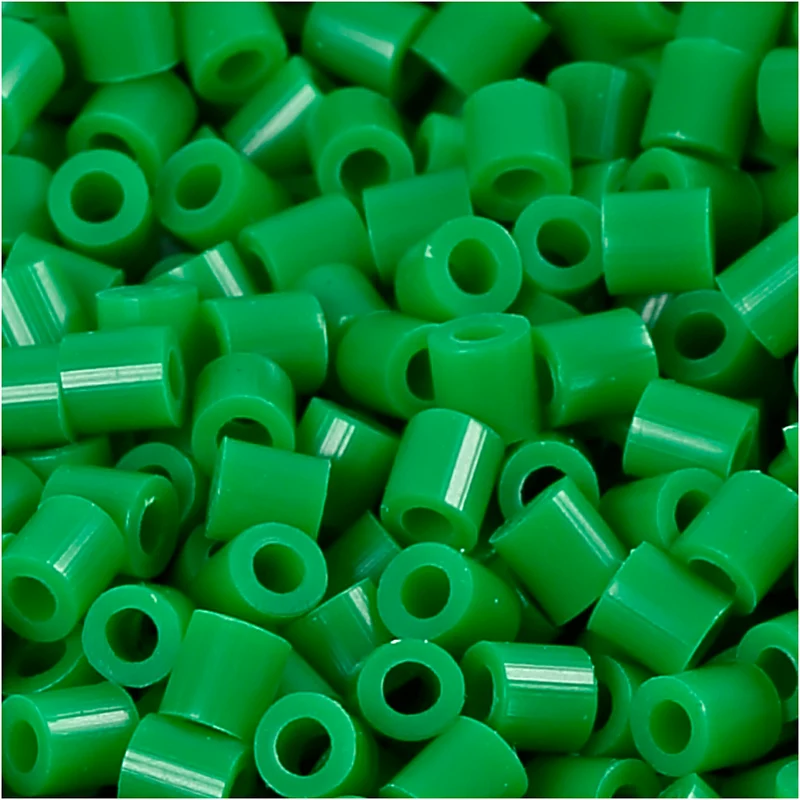 Fotoperlen, Größe 5x5 mm, Lochgröße 2,5 mm, medium, Grün (16), 1100 Stk/ 1 Pck [HOB-755160]
