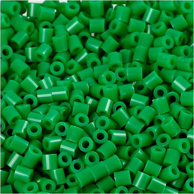 Fotoperlen, Größe 5x5 mm, Lochgröße 2,5 mm, medium, Grün (16), 6000 Stk/ 1 Pck [HOB-75516]