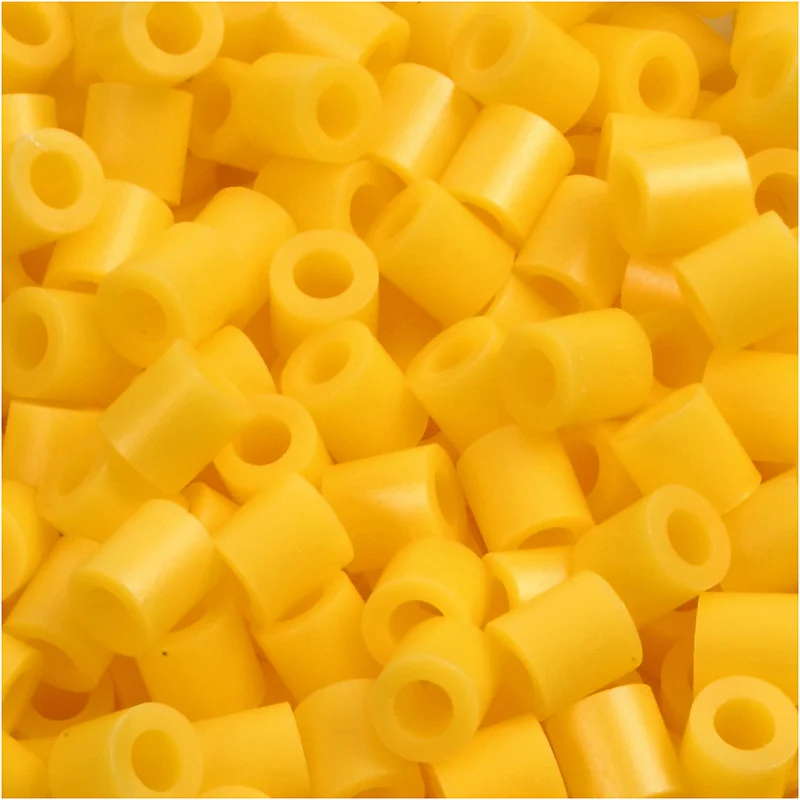 Fotoperlen, Größe 5x5 mm, Lochgröße 2,5 mm, medium, Gelb (14), 1100 Stk/ 1 Pck [HOB-755140]