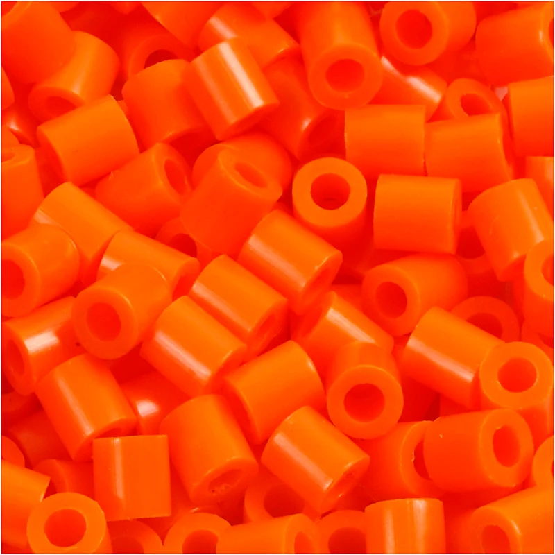 Fotoperlen, Größe 5x5 mm, Lochgröße 2,5 mm, medium, Orange (13), 6000 Stk/ 1 Pck [HOB-75513]