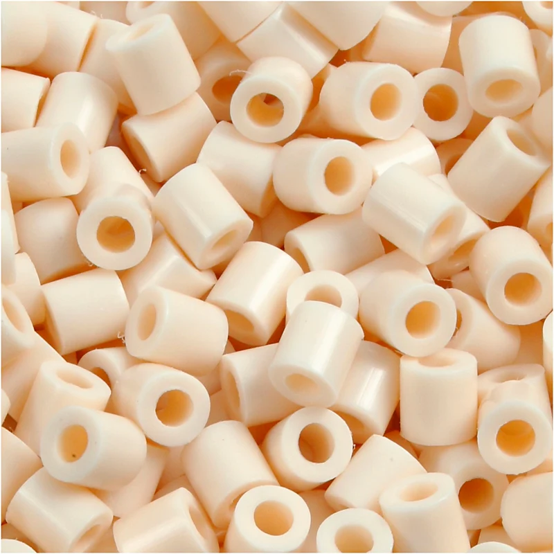 Fotoperlen, Größe 5x5 mm, Lochgröße 2,5 mm, medium, Hellbeige (12), 6000 Stk/ 1 Pck [HOB-75512]