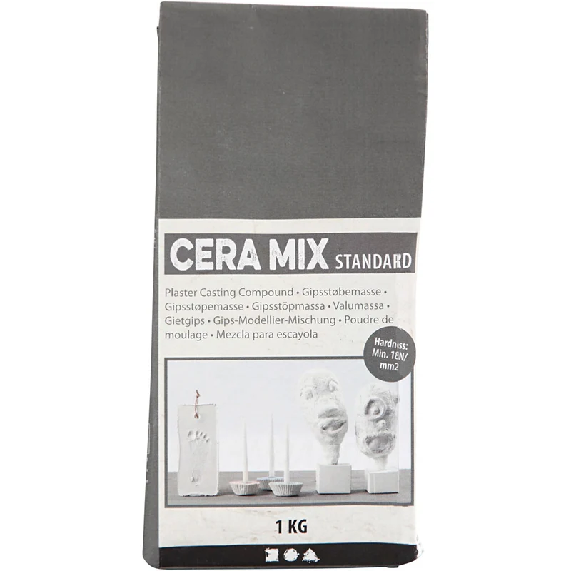 Cera-Mix Standard Modelliergips, Hellgrau, 1 kg [HOB-786500]