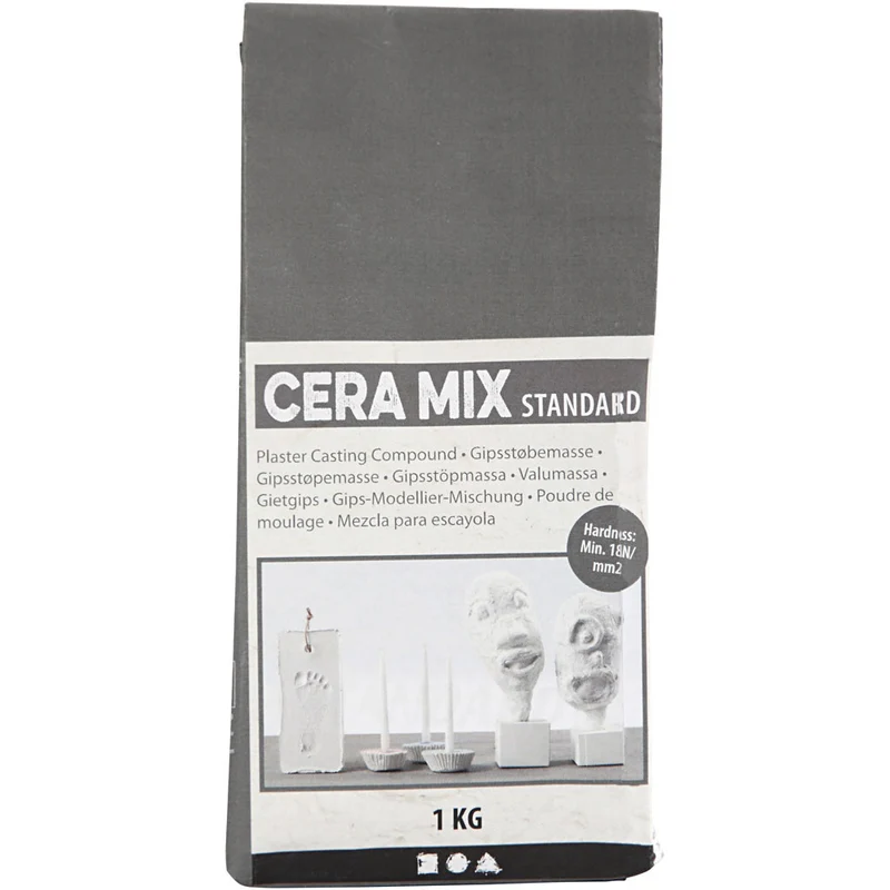 Cera-Mix Standard Modelliergips, Hellgrau, 1 kg [HOB-786500]