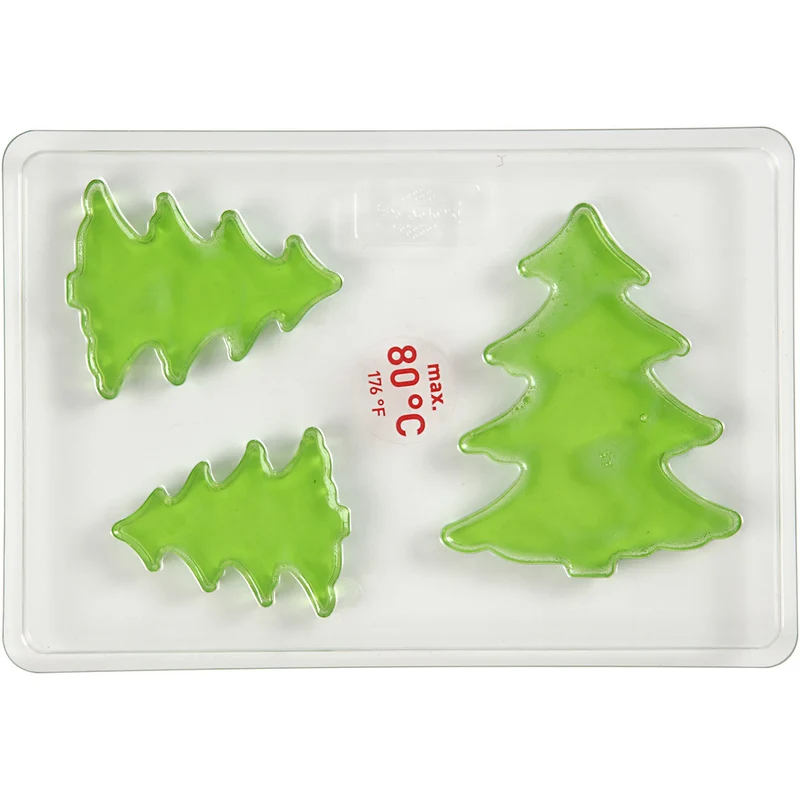 Giessform, Tanne, H 6+8+10 cm, T 9 mm, Größe 14,9x22 cm, 1 Stk [HOB-78636]