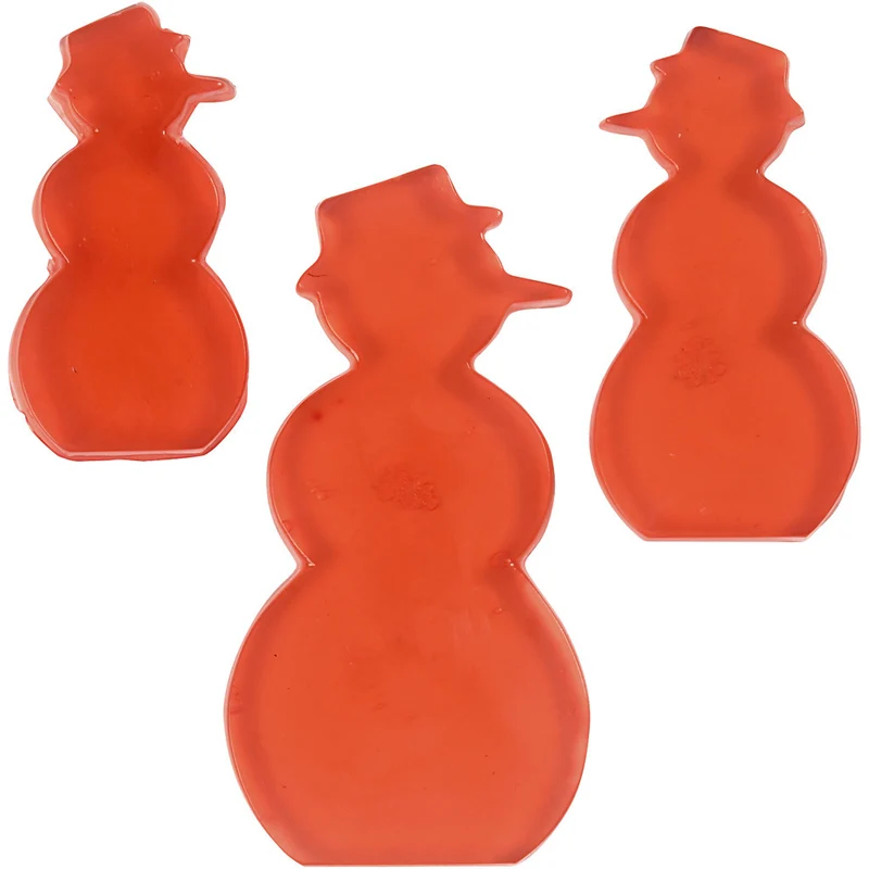 Giessform, Schneemann, H 6+8+10 cm, T 9 mm, Größe 14,9x22 cm, 1 Stk [HOB-78635]
