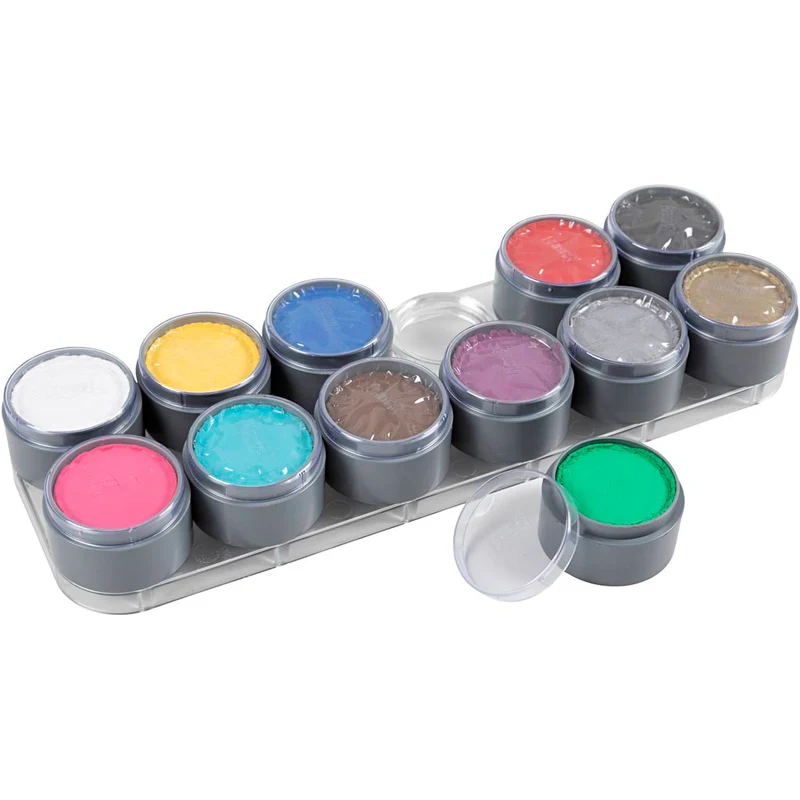 Grimas Schminkpalette, Sortierte Farben, 12x15 ml/ 1 Stk [HOB-77003]