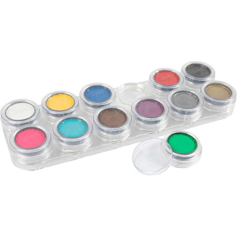 Grimas Schminkpalette, Sortierte Farben, 12x2.50 ml/ 1 Stk [HOB-77002]