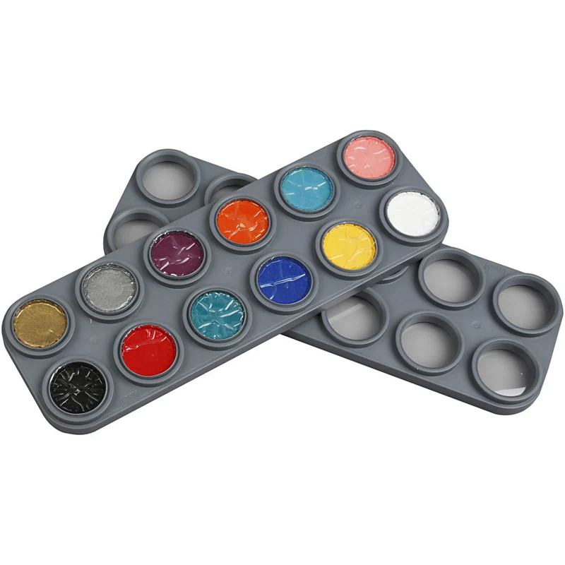 Grimas Schminkpalette, Sortierte Farben, 12x2.50 ml/ 1 Stk [HOB-77002]