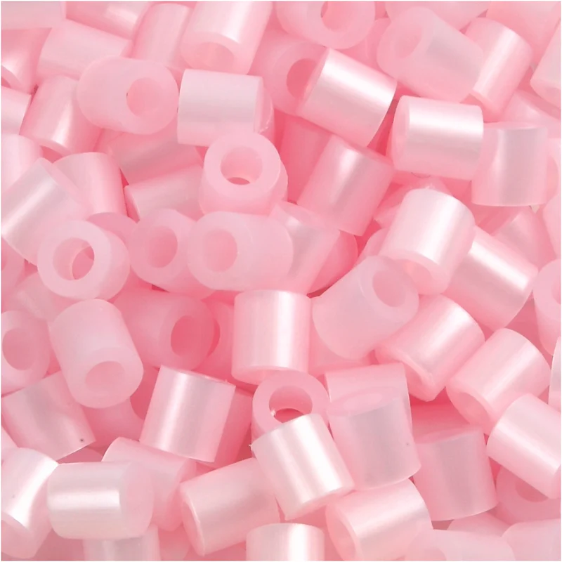 Bügelperlen, Größe 5x5 mm, Lochgröße 2,5 mm, medium, Perlmuttrosa (32259), 6000 Stk/ 1 Pck [HOB-751261]