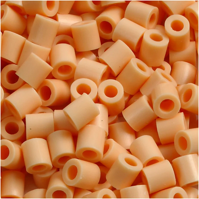 Fotoperlen, Größe 5x5 mm, Lochgröße 2,5 mm, medium, Hellbeige (7), 6000 Stk/ 1 Pck [HOB-75507]