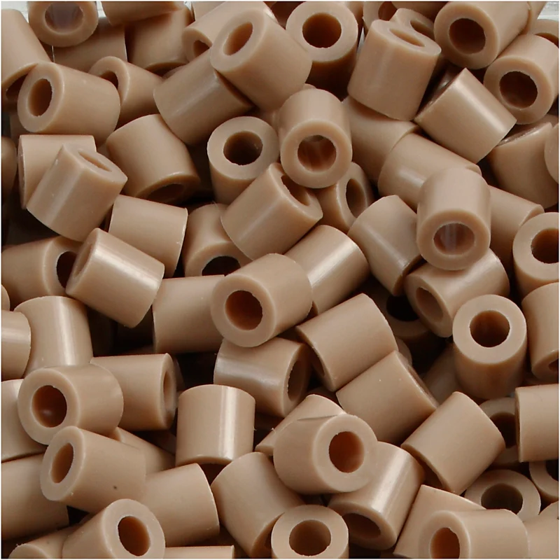 Fotoperlen, Größe 5x5 mm, Lochgröße 2,5 mm, medium, Beige (6), 6000 Stk/ 1 Pck [HOB-75506]