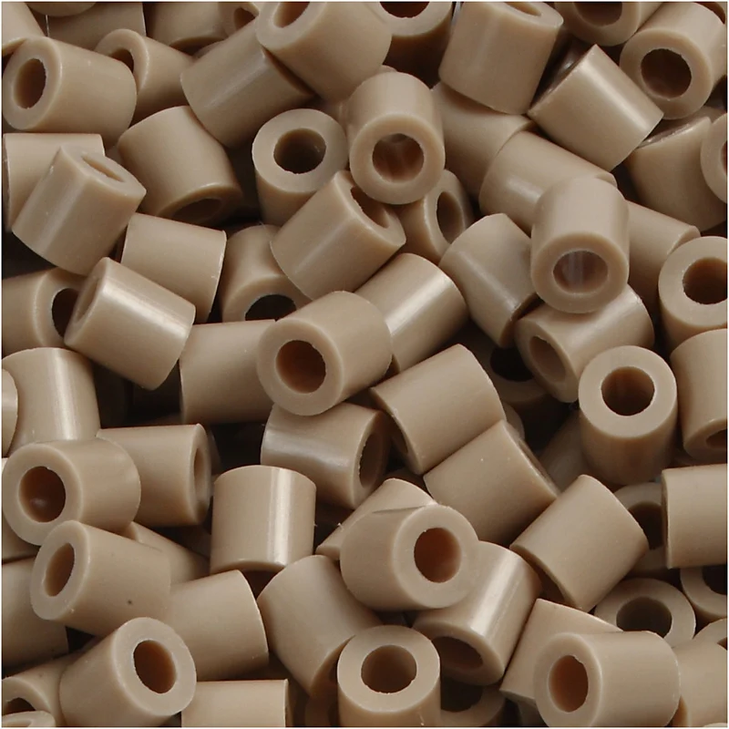 Fotoperlen, Größe 5x5 mm, Lochgröße 2,5 mm, medium, Beige (6), 6000 Stk/ 1 Pck [HOB-75506]