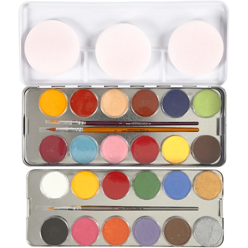 Eulenspiegel Gesichtsschminke, Sortierte Farben, 24 Farbe/ 1 Set [HOB-76137]