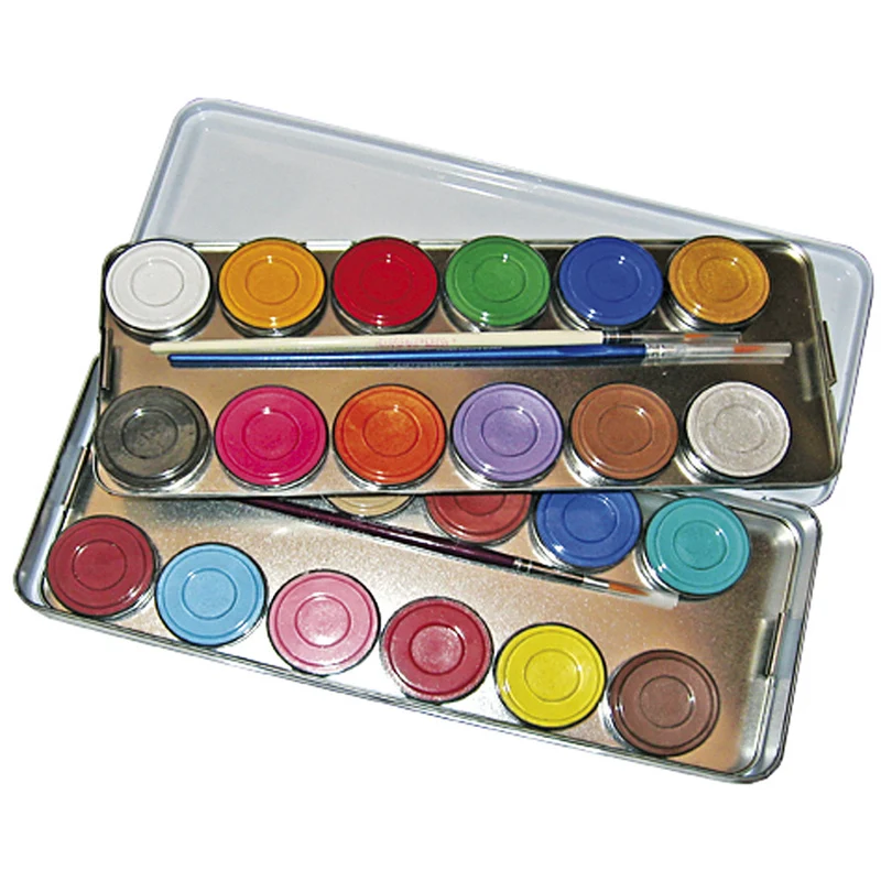 Eulenspiegel Gesichtsschminke, Sortierte Farben, 24 Farbe/ 1 Set [HOB-76137]