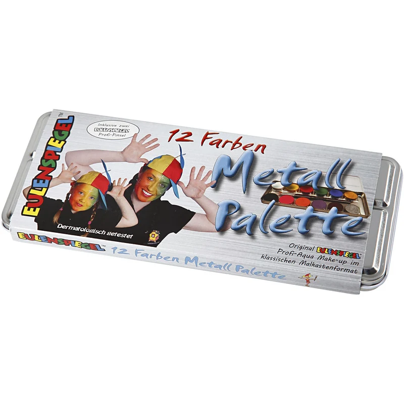 Eulenspiegel Gesichtsschminke, Sortierte Farben, 12 Farbe/ 1 Set [HOB-76136]