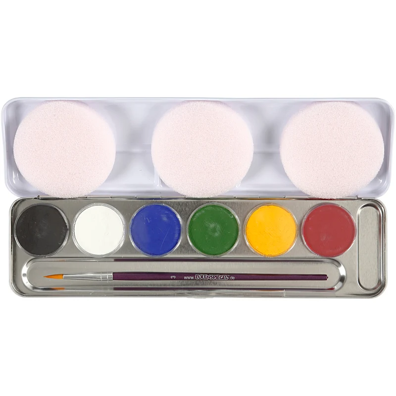 Eulenspiegel Gesichtsschminke, Sortierte Farben, 6 Farbe/ 1 Set [HOB-76135]