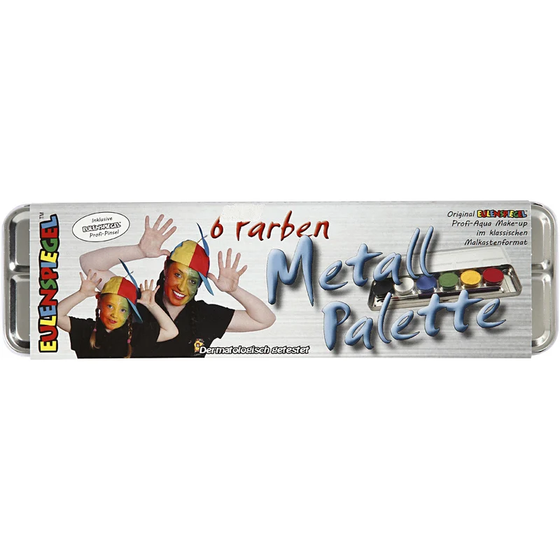 Eulenspiegel Gesichtsschminke, Sortierte Farben, 6 Farbe/ 1 Set [HOB-76135]