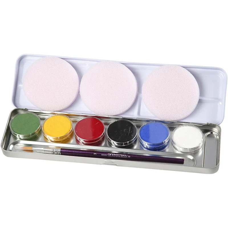 Eulenspiegel Gesichtsschminke, Sortierte Farben, 6 Farbe/ 1 Set [HOB-76135]